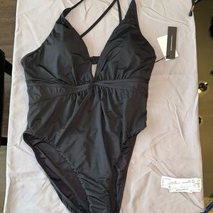 NWT BCBG MAXAZRIA black one piece swimsuit